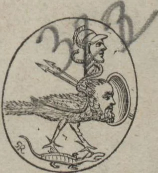 An illustration from Catalogue of the engraved gems collected between the years 1845 and 1877 by C.W. King : manuscript, 1877, leaf 834