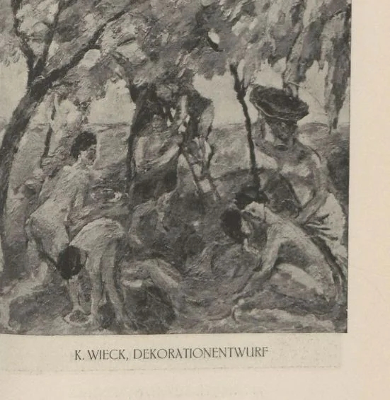 An illustration from Ausstellung des Sonderbundes Westdeutscher Kunstfreunde und Künstler, Düsseldorf, 1910 : vom 16. Juli bis 9. Oktober im Städtischen Kunstpalast am Kaiser-Wilhelm-Park : illustrierter Katalog, 1910, leaf 75