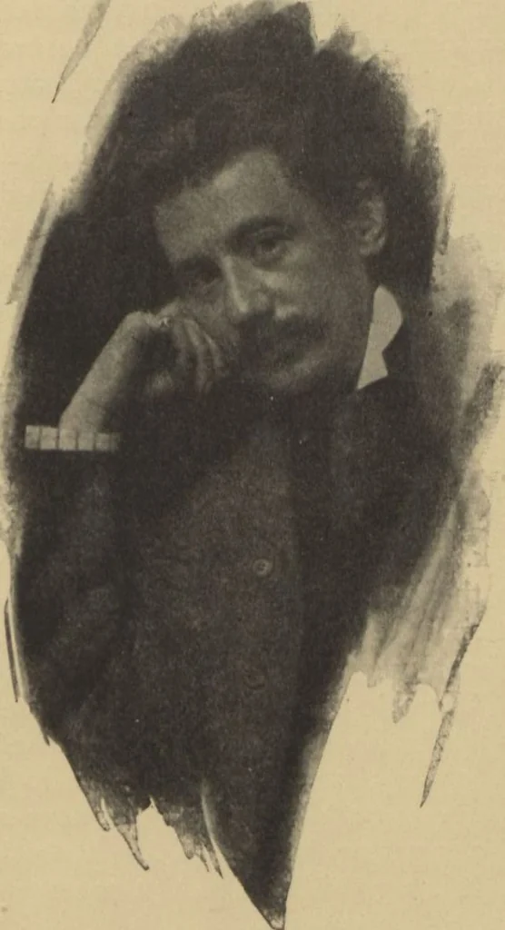 An illustration from Catalogue of the Collier collection, an important collection of original drawings and paintings by distinguished American painters and illustrators, works especially executed for and exclusively reproduced in Collier's weekly, on exhibition November 1 to 8, 1905, [at] the American Art Galleries, 1905, leaf 17