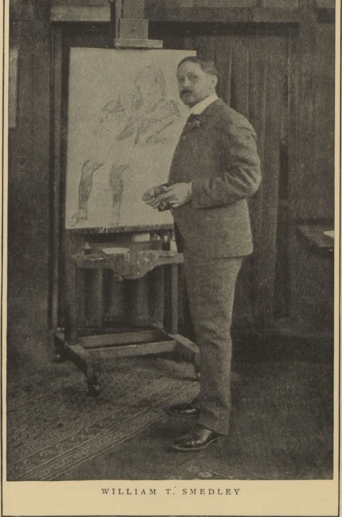 An illustration from Catalogue of the Collier collection, an important collection of original drawings and paintings by distinguished American painters and illustrators, works especially executed for and exclusively reproduced in Collier's weekly, on exhibition November 1 to 8, 1905, [at] the American Art Galleries, 1905, leaf 29