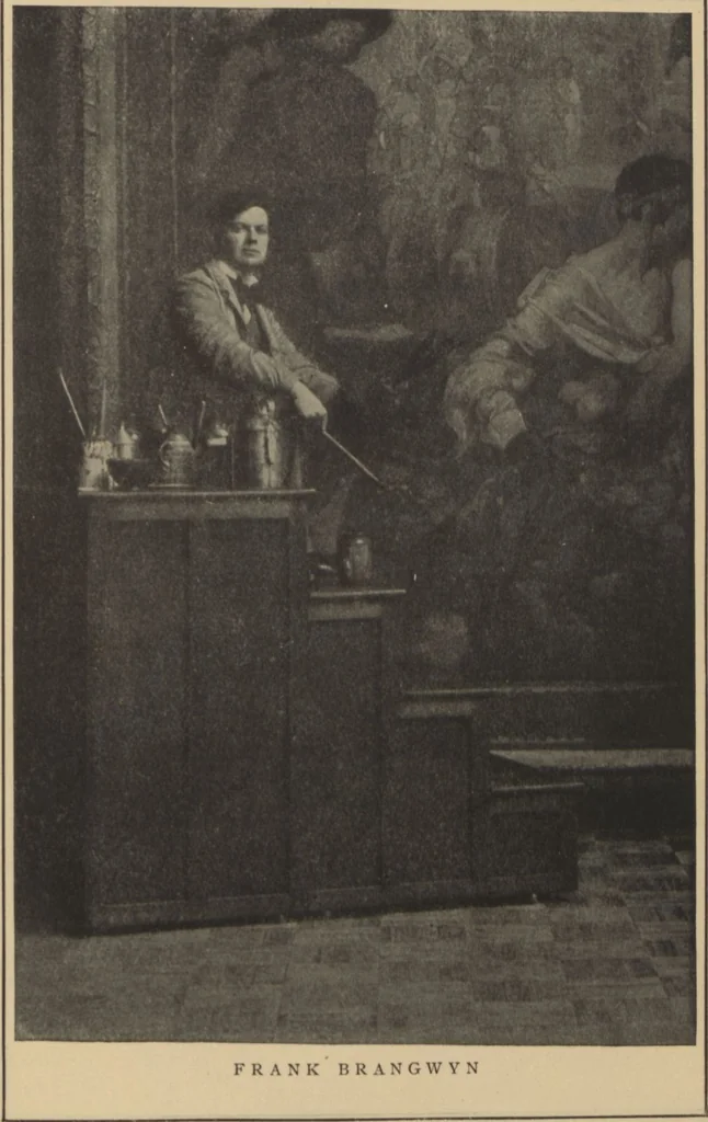 An illustration from Catalogue of the Collier collection, an important collection of original drawings and paintings by distinguished American painters and illustrators, works especially executed for and exclusively reproduced in Collier's weekly, on exhibition November 1 to 8, 1905, [at] the American Art Galleries, 1905, leaf 9