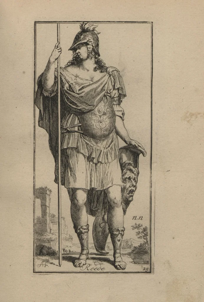 An illustration from Toneel van Sinnebeelden : geopent tot Dienst van Schilders Beelthouders etc / door A. Houbraken, 1736, leaf 103