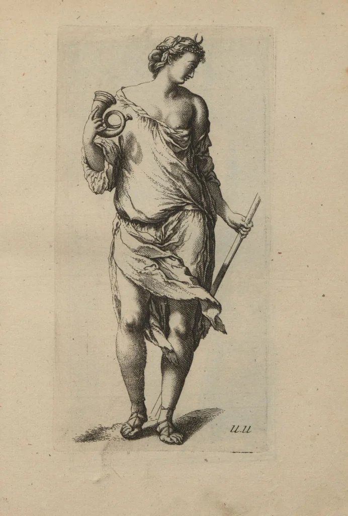 An illustration from Toneel van Sinnebeelden : geopent tot Dienst van Schilders Beelthouders etc / door A. Houbraken, 1736, leaf 117