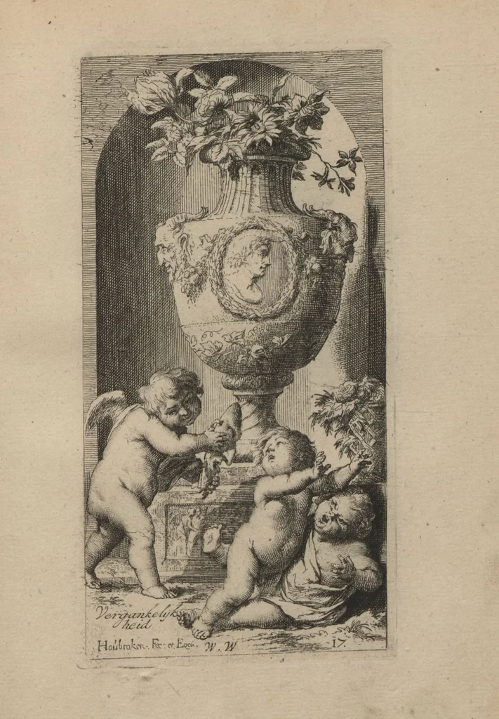 An illustration from Toneel van Sinnebeelden : geopent tot Dienst van Schilders Beelthouders etc / door A. Houbraken, 1736, leaf 121
