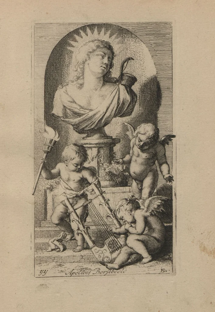 An illustration from Toneel van Sinnebeelden : geopent tot Dienst van Schilders Beelthouders etc / door A. Houbraken, 1736, leaf 125
