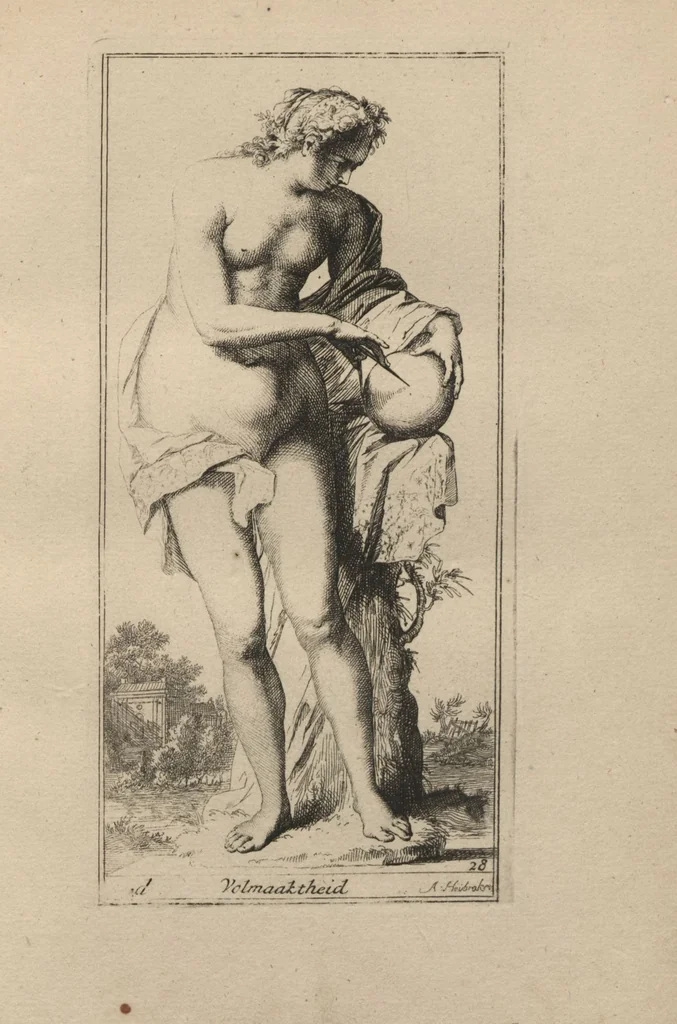 An illustration from Toneel van Sinnebeelden : geopent tot Dienst van Schilders Beelthouders etc / door A. Houbraken, 1736, leaf 15