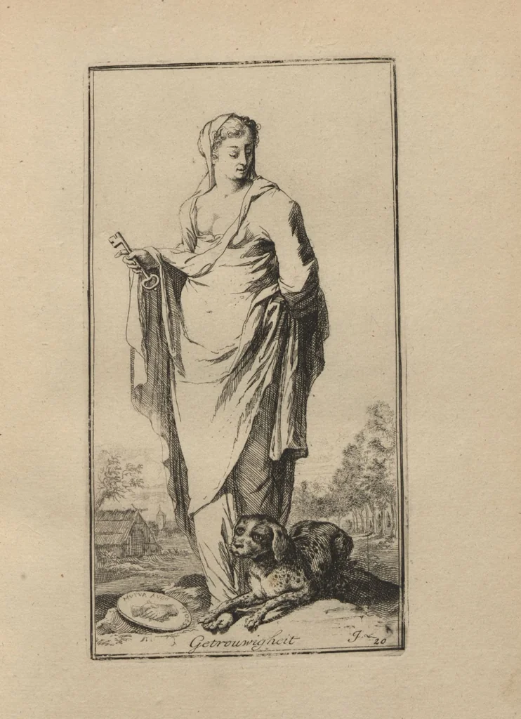 An illustration from Toneel van Sinnebeelden : geopent tot Dienst van Schilders Beelthouders etc / door A. Houbraken, 1736, leaf 27