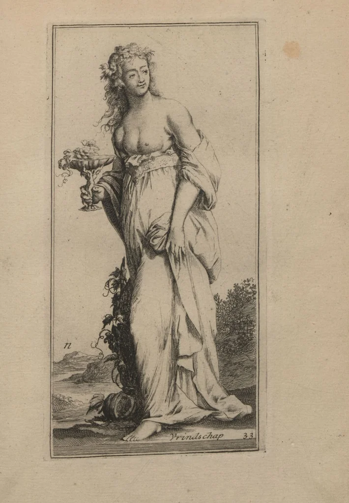An illustration from Toneel van Sinnebeelden : geopent tot Dienst van Schilders Beelthouders etc / door A. Houbraken, 1736, leaf 35