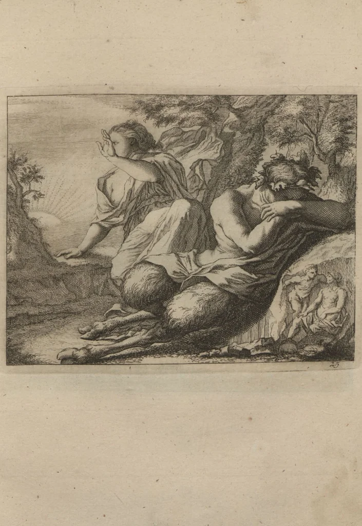 An illustration from Toneel van Sinnebeelden : geopent tot Dienst van Schilders Beelthouders etc / door A. Houbraken, 1736, leaf 59
