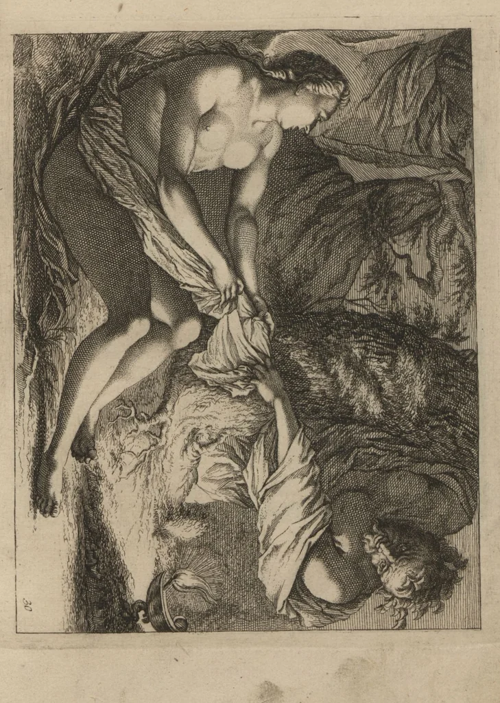 An illustration from Toneel van Sinnebeelden : geopent tot Dienst van Schilders Beelthouders etc / door A. Houbraken, 1736, leaf 69