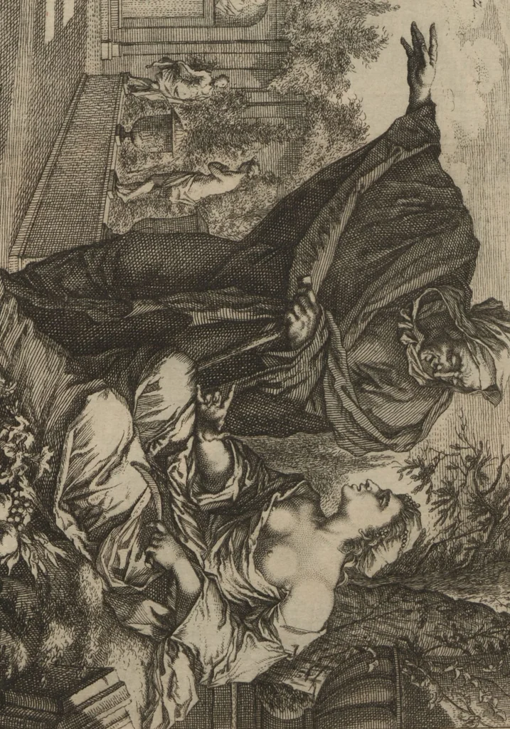 An illustration from Toneel van Sinnebeelden : geopent tot Dienst van Schilders Beelthouders etc / door A. Houbraken, 1736, leaf 75