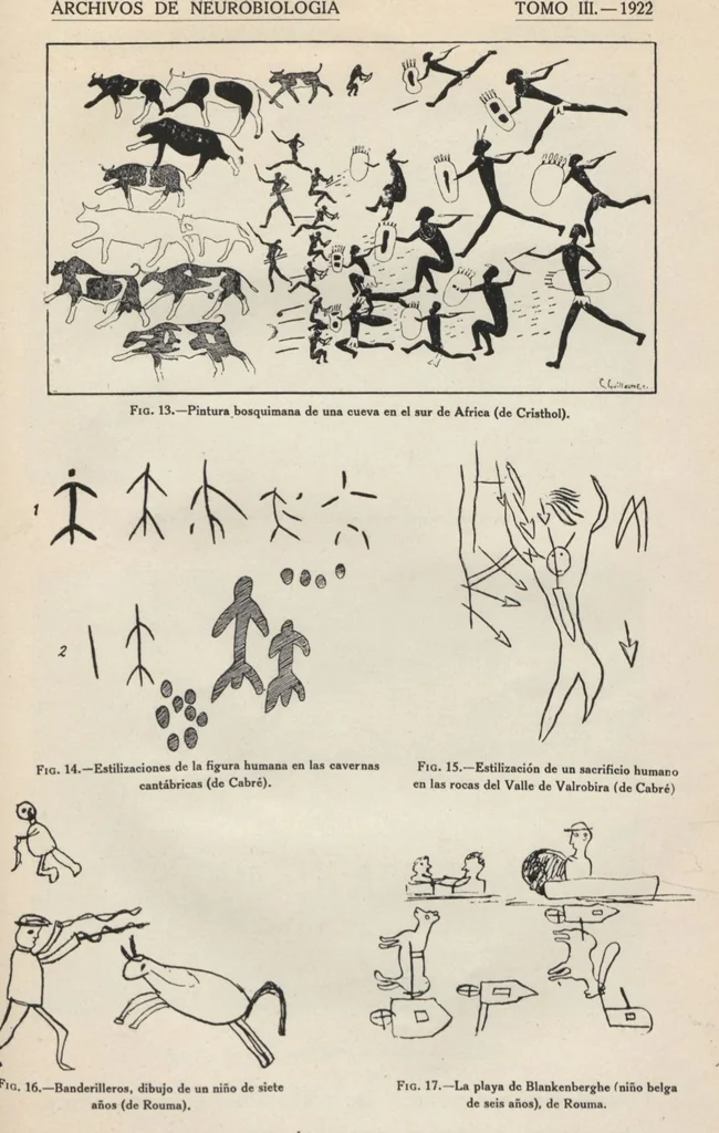 An illustration from Estudio psicológico del cubismo y expresionismo, 1922, leaf 47