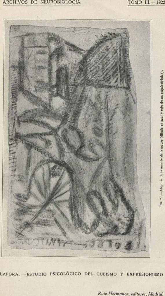 An illustration from Estudio psicológico del cubismo y expresionismo, 1922, leaf 61