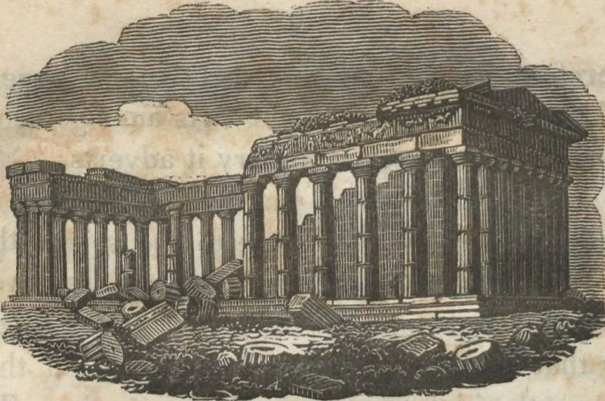 An illustration from Address, delivered before the American Academy of Fine Arts / by William Beach Lawrence, 1825, leaf 11