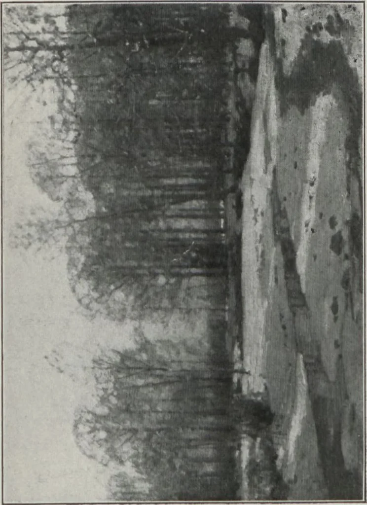 An illustration from Fourth annual exhibition of paintings by John F. Carlson, A.N.A. : February 26th to March 9th at the Louis Katz Galleries, New York, 1913, leaf 7