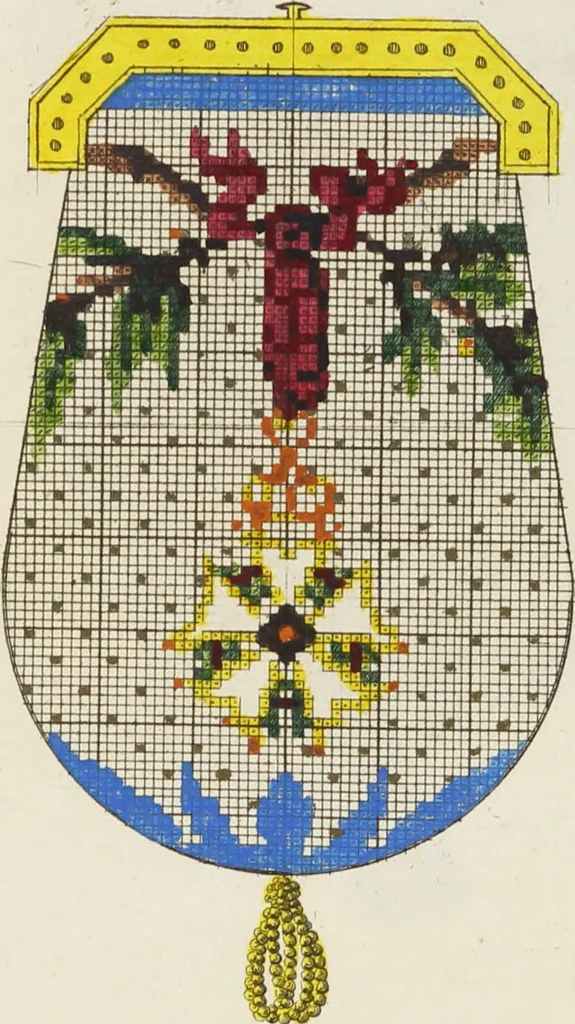 An illustration from [Beaded work], 1818, leaf 17