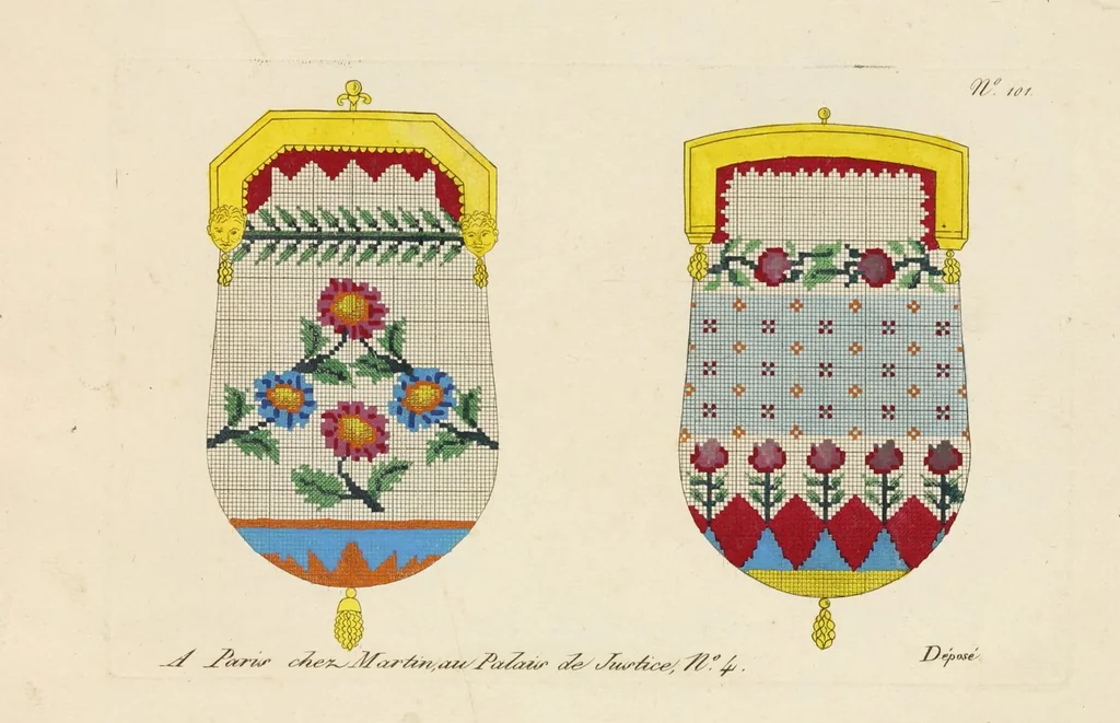 An illustration from [Beaded work], 1818, leaf 2