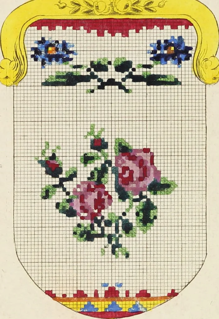 An illustration from [Beaded work], 1818, leaf 20