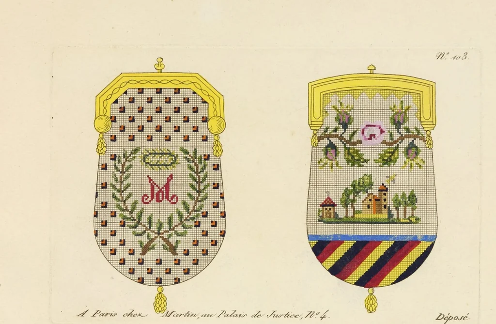 An illustration from [Beaded work], 1818, leaf 4