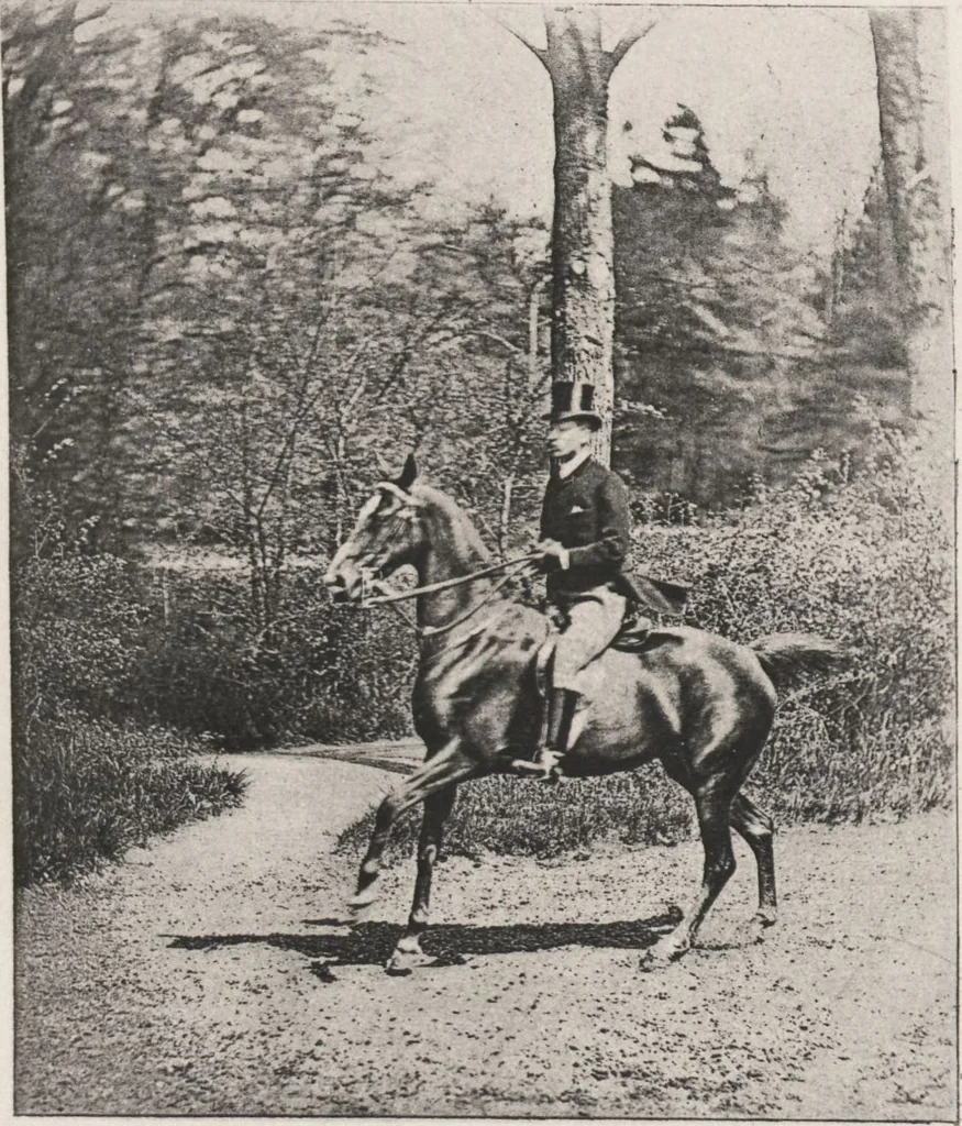 An illustration from Le tour du bois : photogravures : photographie hippique au Bois du Boulogne et Boulevard Saint-Germain, 1884, leaf 23
