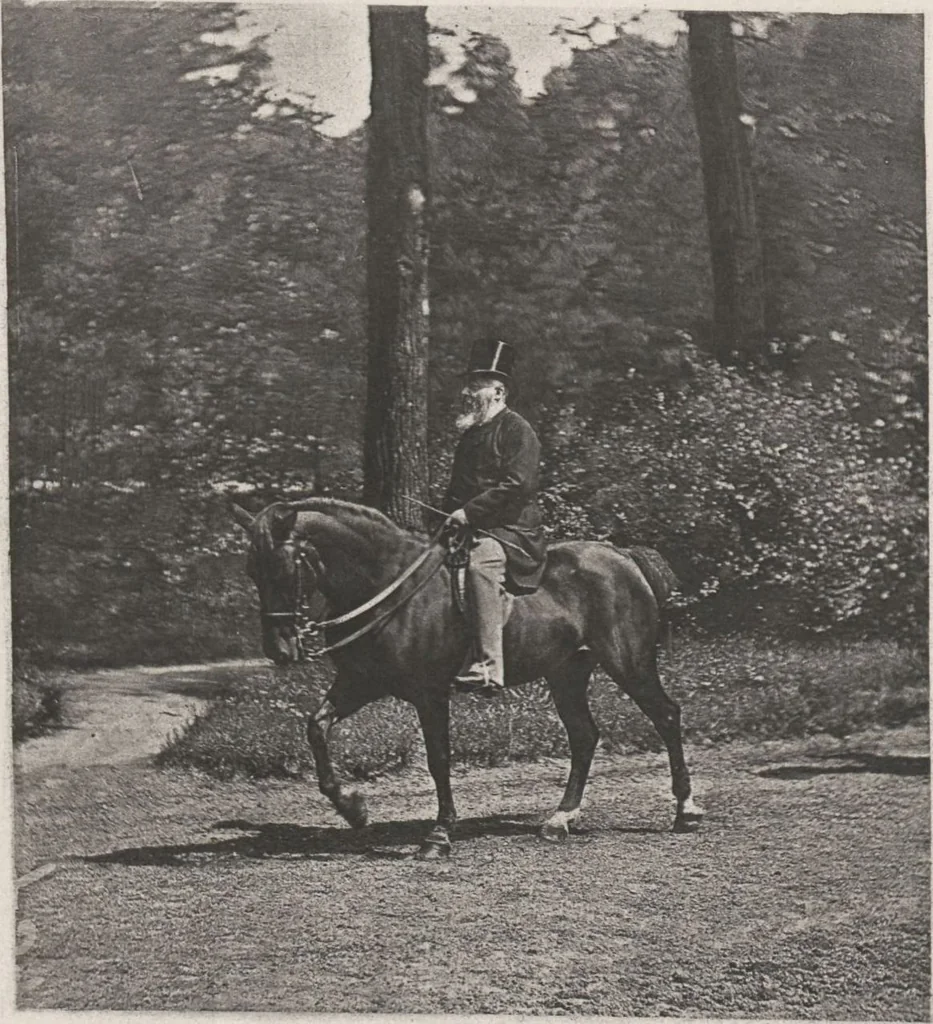 An illustration from Le tour du bois : photogravures : photographie hippique au Bois du Boulogne et Boulevard Saint-Germain, 1884, leaf 27