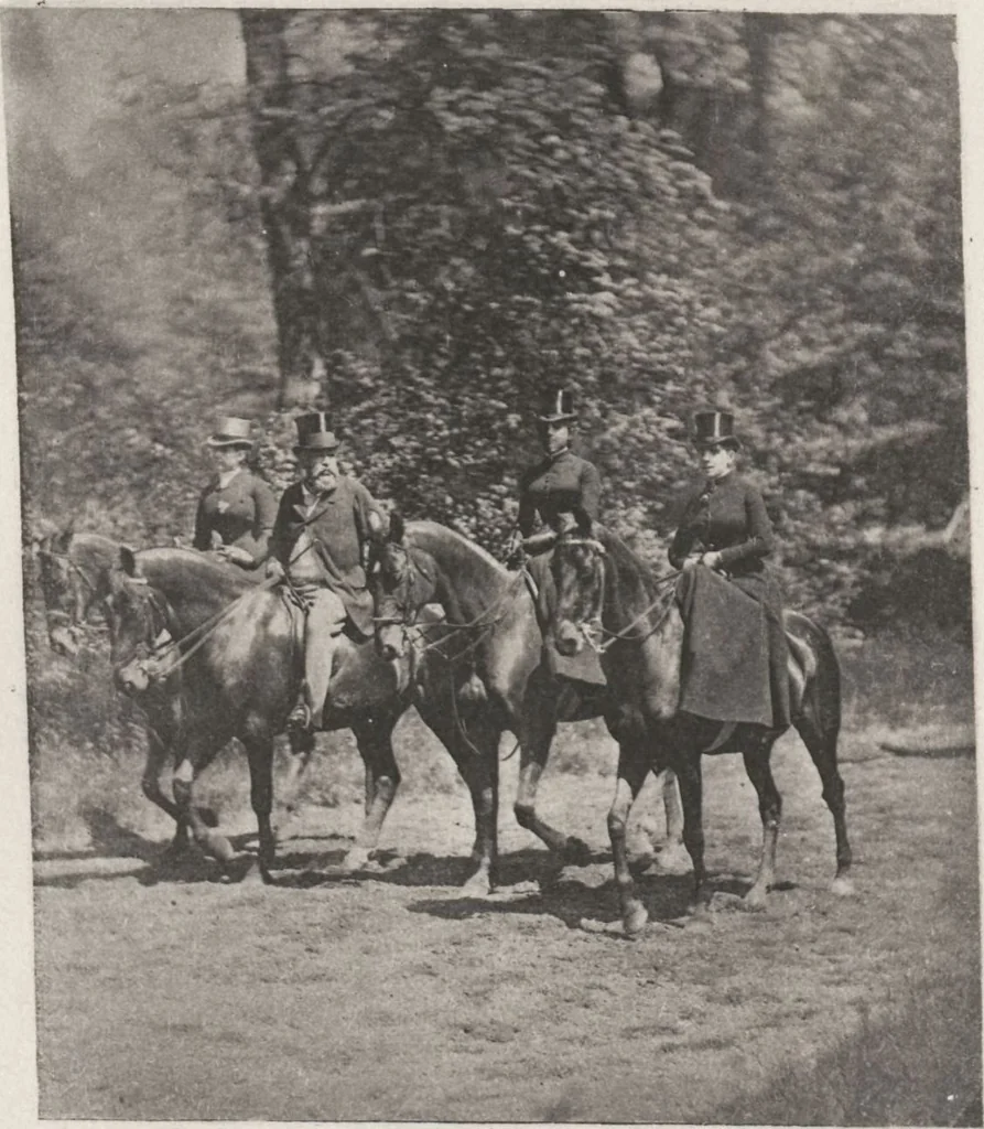 An illustration from Le tour du bois : photogravures : photographie hippique au Bois du Boulogne et Boulevard Saint-Germain, 1884, leaf 29