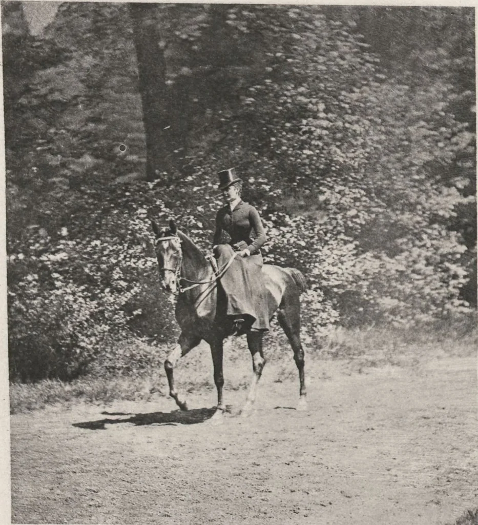 An illustration from Le tour du bois : photogravures : photographie hippique au Bois du Boulogne et Boulevard Saint-Germain, 1884, leaf 37