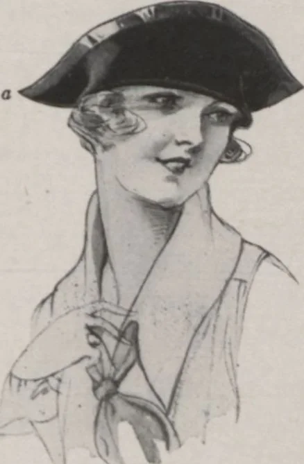 An illustration from Individuality in millinery, 1921, leaf 13