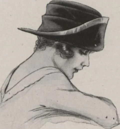 An illustration from Individuality in millinery, 1921, leaf 13