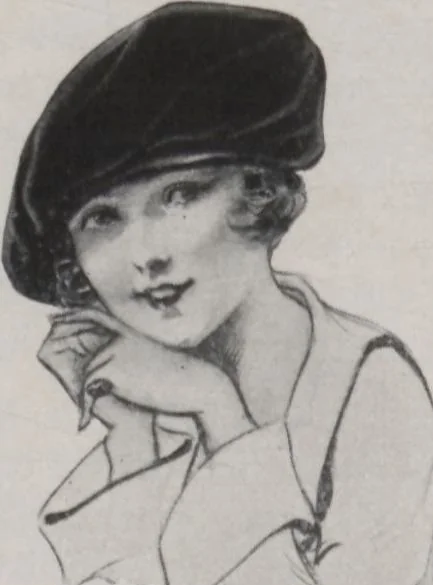 An illustration from Individuality in millinery, 1921, leaf 16