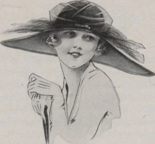 An illustration from Individuality in millinery, 1921, leaf 18