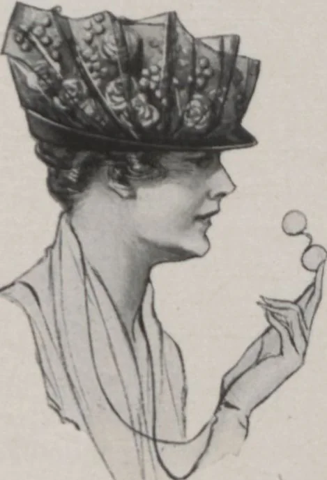 An illustration from Individuality in millinery, 1921, leaf 33