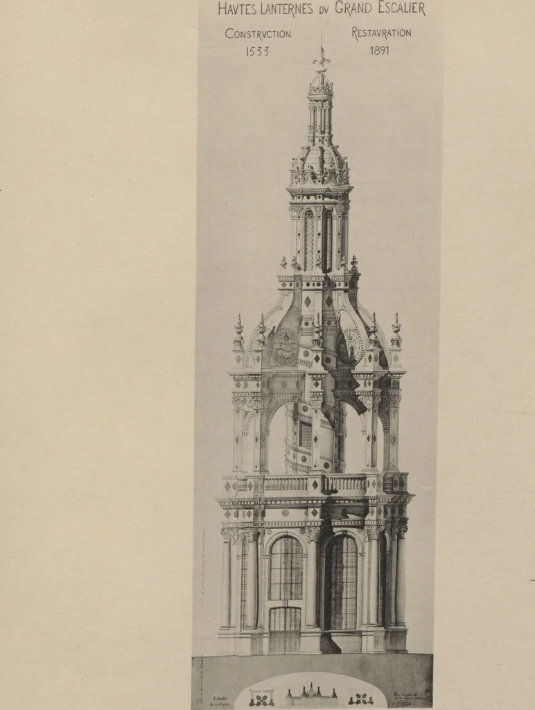 An illustration from Chambord : notice sur les travaux de restauration exécutés au château de 1882 à 1894 / par MM. Desbois père et fils, 1894, leaf 35