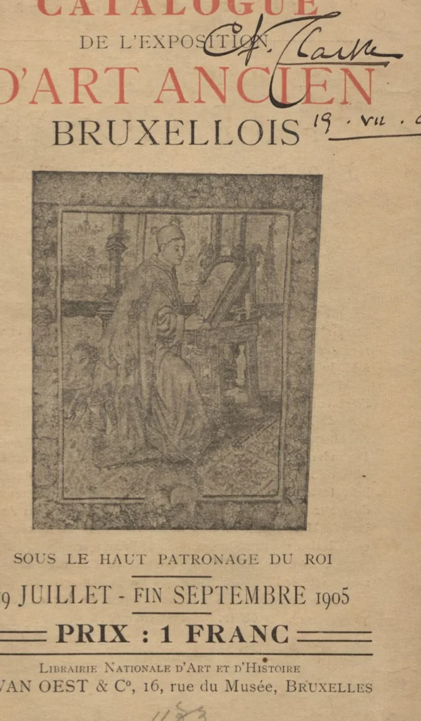 An illustration from Exposition d'art ancien bruxellois, 19 juillet - fin septembre 1905, 1905, leaf 1