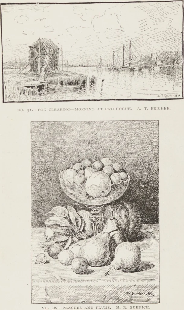 An illustration from American paintings and sculpture contributed to the "Second Prize Fund Exhibition", 1886, leaf 48