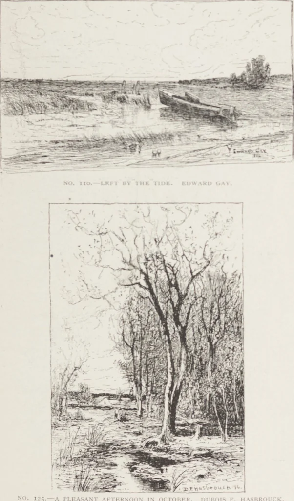 An illustration from American paintings and sculpture contributed to the "Second Prize Fund Exhibition", 1886, leaf 65