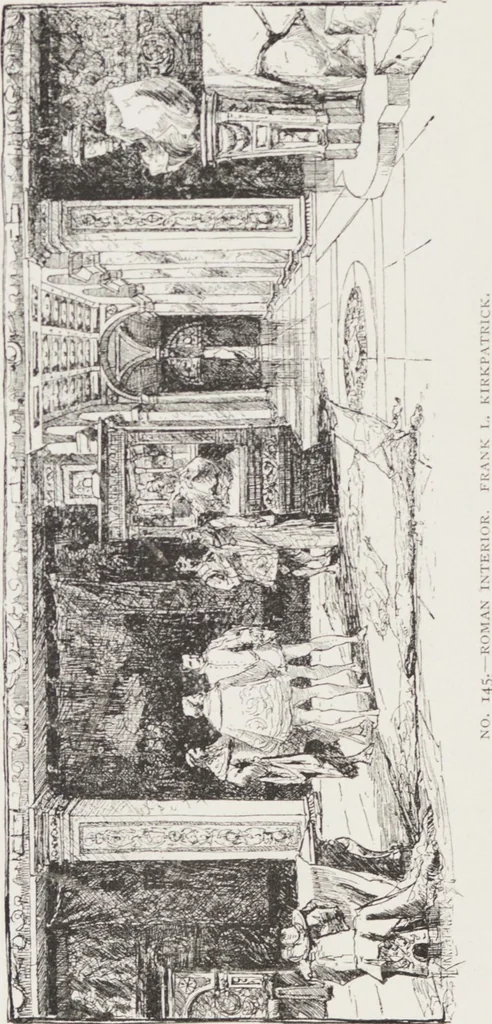 An illustration from American paintings and sculpture contributed to the "Second Prize Fund Exhibition", 1886, leaf 74