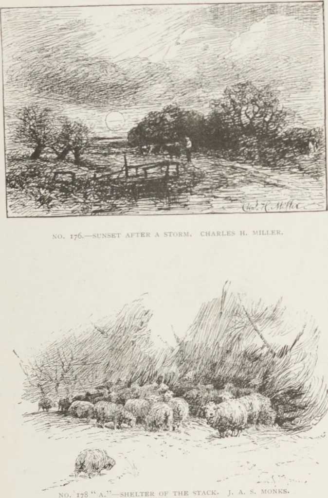 An illustration from American paintings and sculpture contributed to the "Second Prize Fund Exhibition", 1886, leaf 79