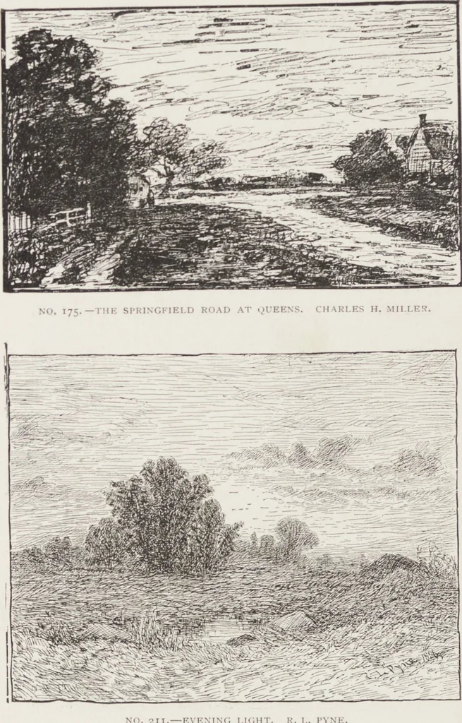 An illustration from American paintings and sculpture contributed to the "Second Prize Fund Exhibition", 1886, leaf 86