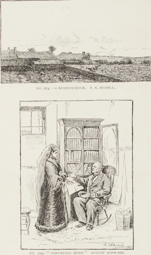 An illustration from American paintings and sculpture contributed to the "Second Prize Fund Exhibition", 1886, leaf 90