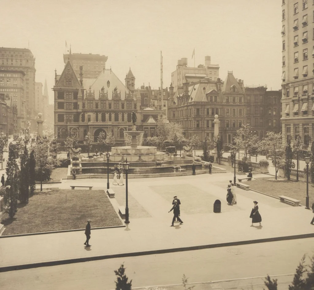 An illustration from [Decorations in the city of New York to honor and welcome the Italian commission, June 21, 22, 23, 1917 / phot. by Wurts brothers], 1917, leaf 14