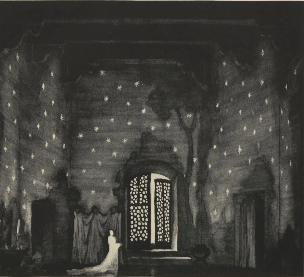 An illustration from A catalogue of an exhibition of stage designs and one model by Robert Edmond Jones / with an introduction by Stark Young, 1925, leaf 11