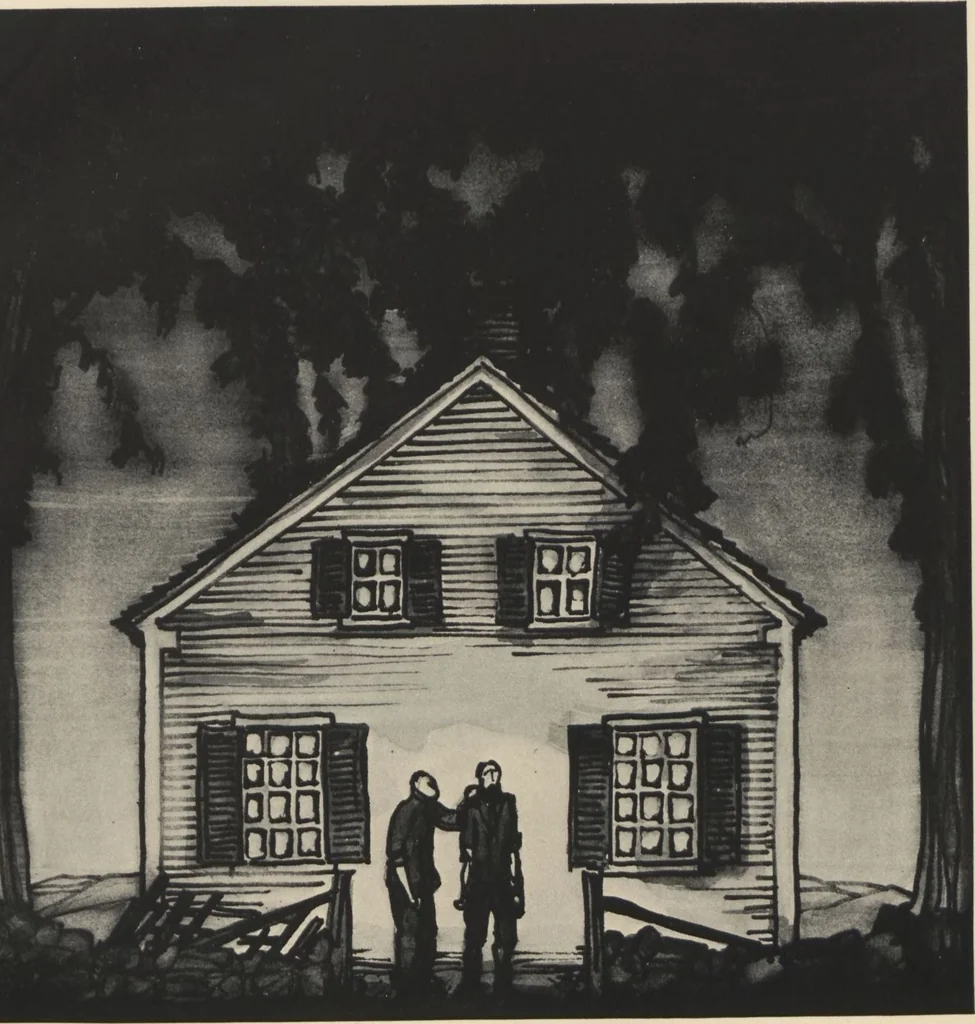 An illustration from A catalogue of an exhibition of stage designs and one model by Robert Edmond Jones / with an introduction by Stark Young, 1925, leaf 7