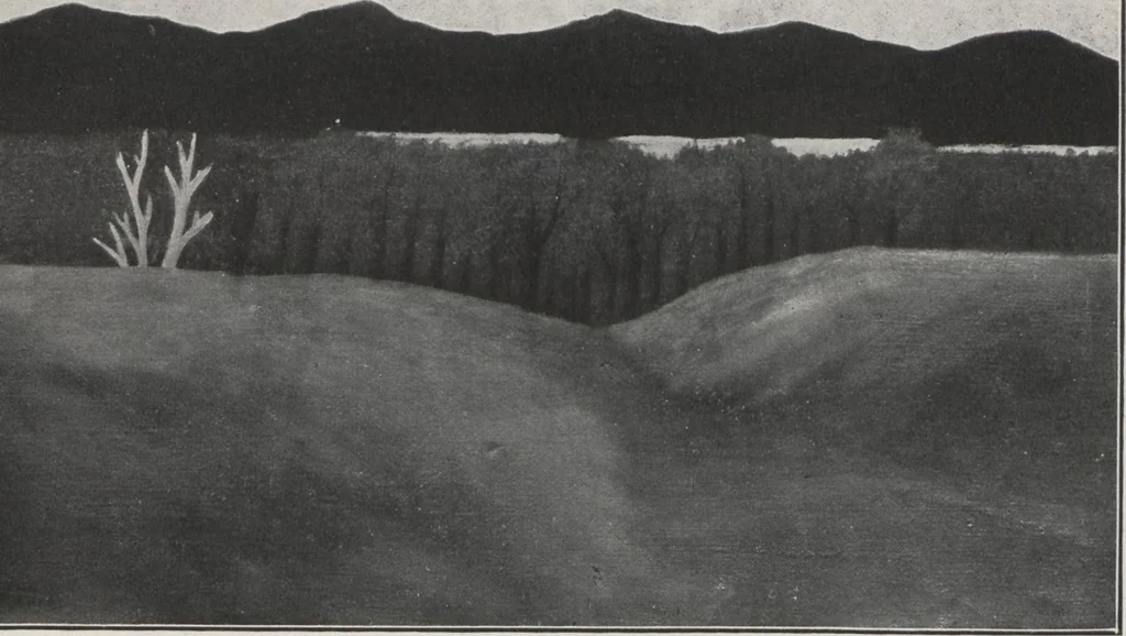 An illustration from Exhibition of paintings by Emile Branchard, 1923, leaf 6