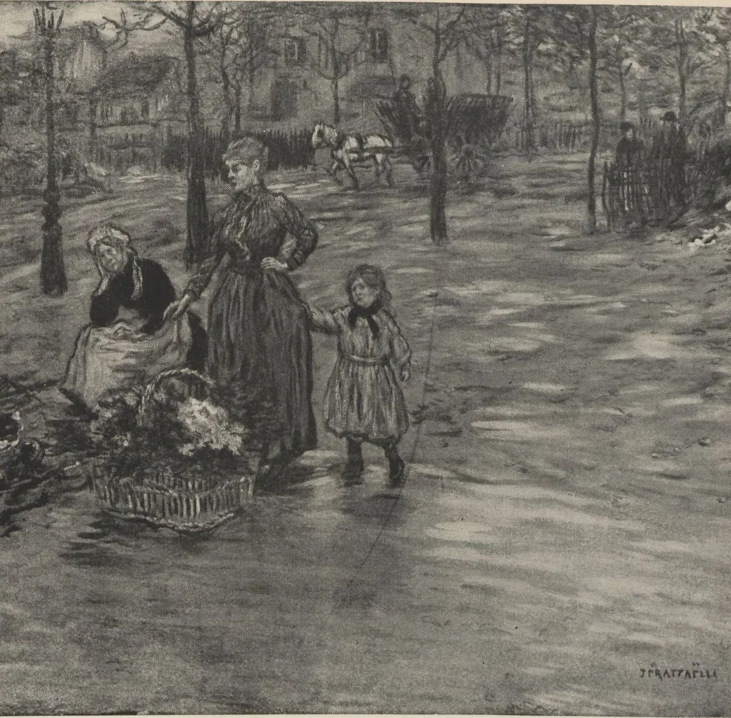 An illustration from Modern paintings, drawings, etc. exhibited for the benefit of the American War Relief ... January 2 to February 2, 1918 / [with a preface by Guy Pène du Bois], 1918, leaf 39