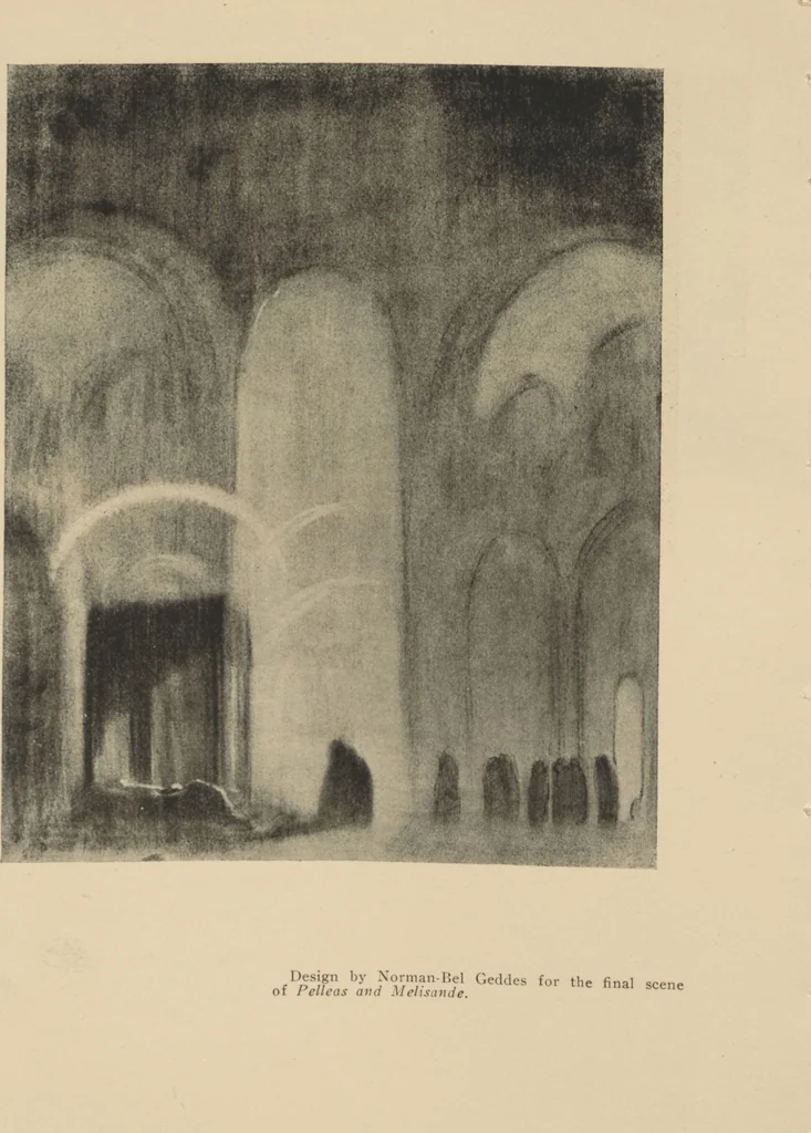 An illustration from American stage designs : an illustrated catalogue of the models, drawings and photographs exhibited at the Bourgeois Galleries in New York, April 5th to 26th, 1919, 1919, leaf 36