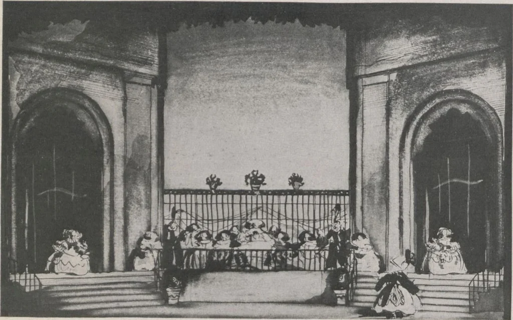 An illustration from Robert Edmond Jones : a comment on his work in the theatre / by Percy MacKaye, 1920, leaf 16
