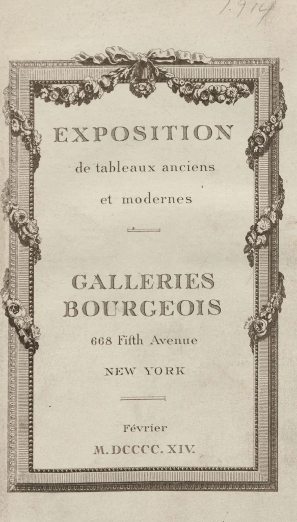 An illustration from Exposition de tableaux anciens et modernes, 1914, leaf 1