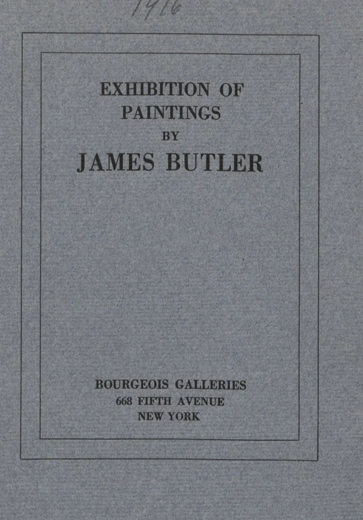 An illustration from Exhibition of the paintings of James Butler (New York) : from October 16th until November 18th, 1916, 1916, leaf 1
