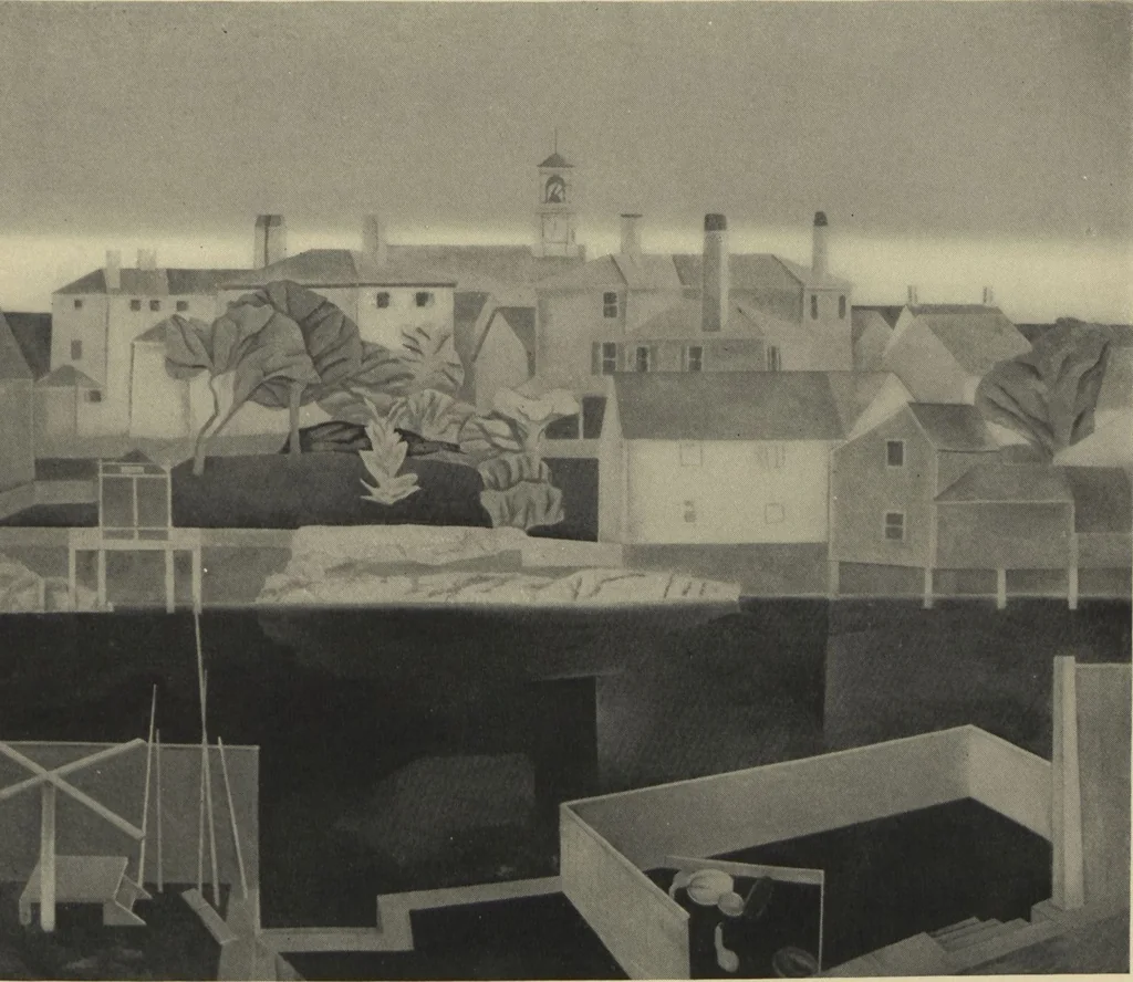 An illustration from A catalogue of paintings by Stefan Hirsch : February twenty-sixth to March nineteenth, 1927 / with an introduction by Stephan Bourgeois, 1927, leaf 10